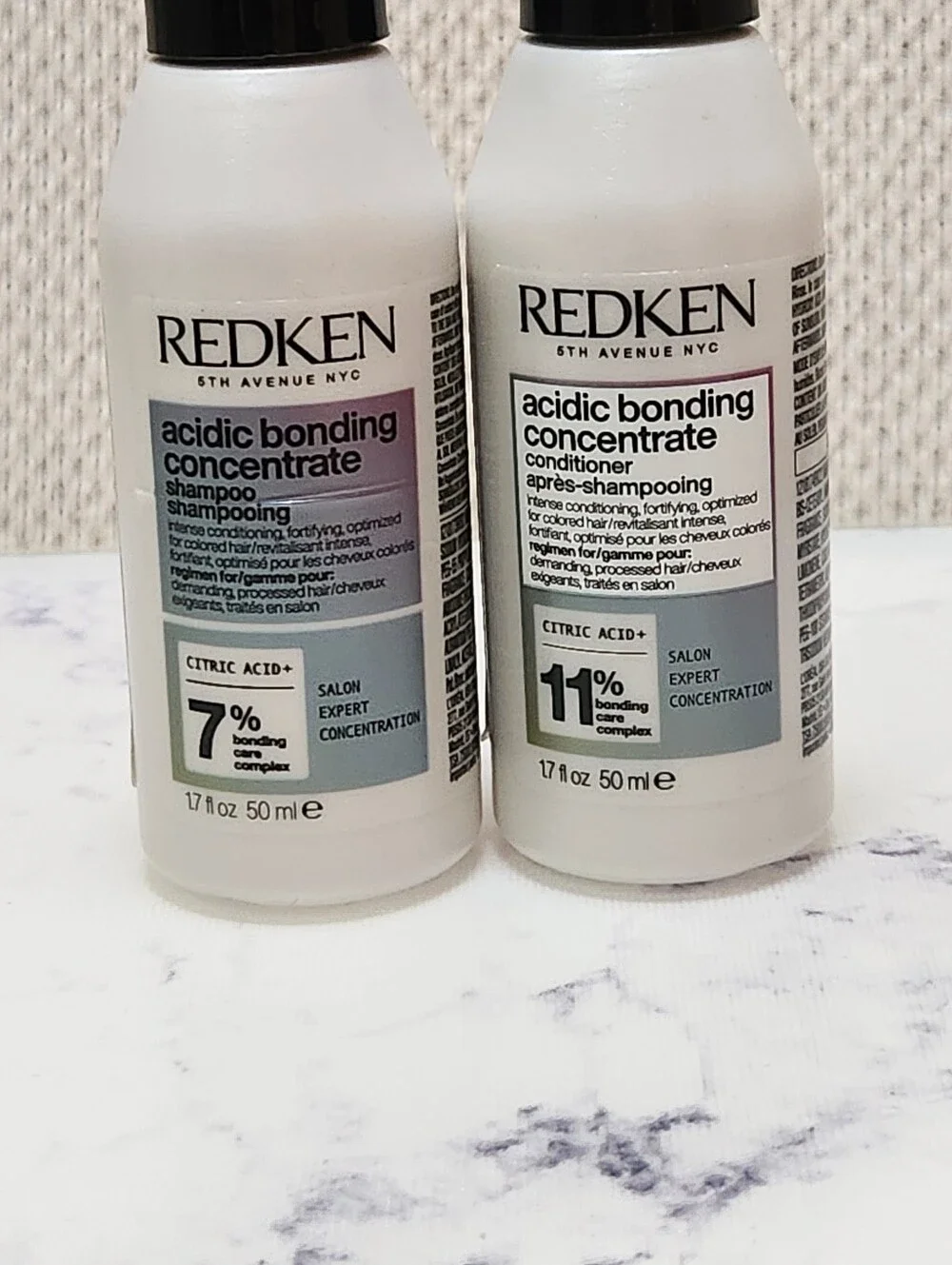 REDKEN Acidic Bonding Concentrate Shampoo & Conditioner Set Travel Size 1.7 oz